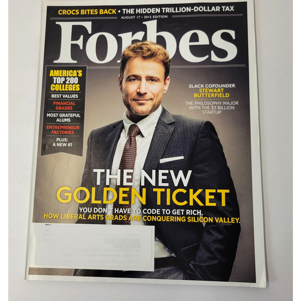 Forbes Magazine August 17 2015 The‎ New Golden Ticket Stewart Butterfield